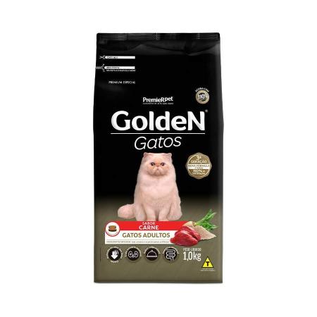Ração Golden para Gatos Adultos Sabor Carne